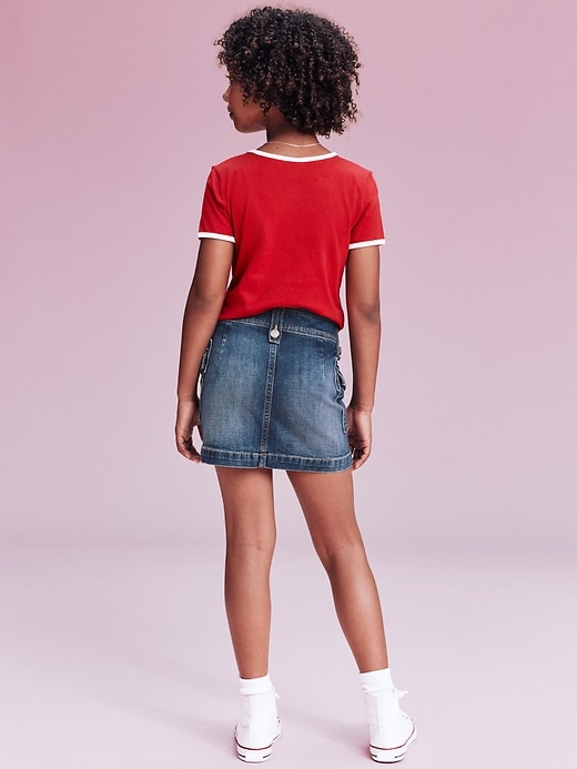 Image number 2 showing, '94 Cargo Jean Skirt for Girls