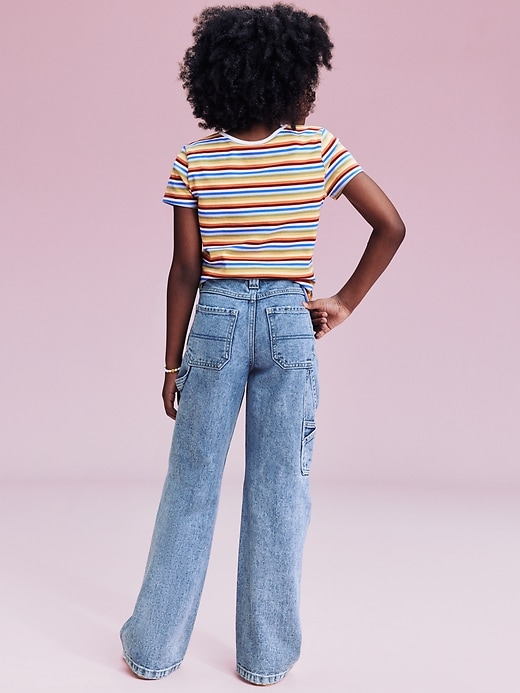 Image number 8 showing, '94 High-Waisted Carpenter Jeans for Girls