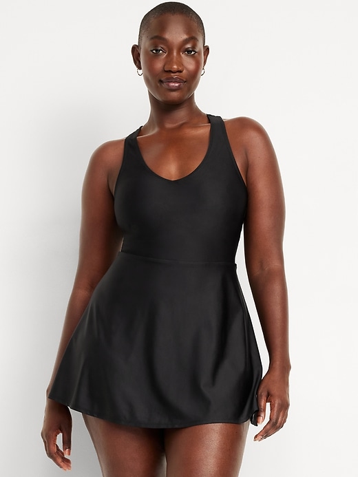 Image number 5 showing, V-Neck Swim Dress