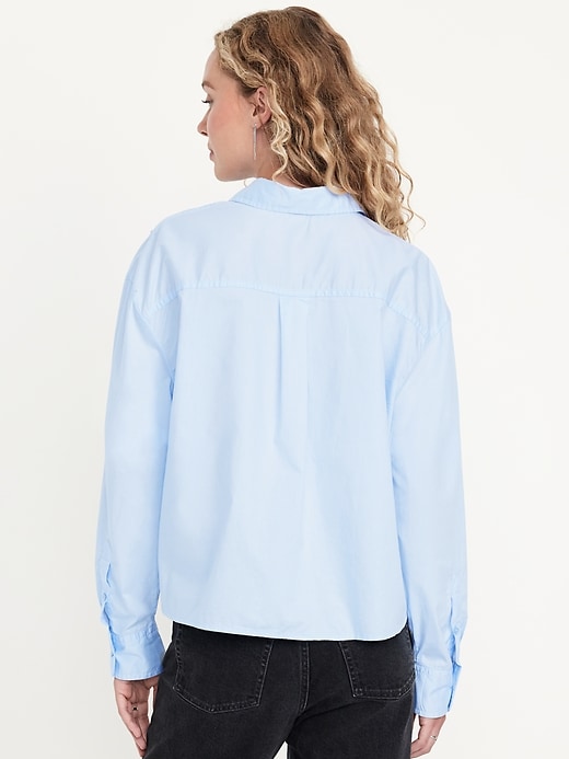 Image number 2 showing, Embellished Cropped Button-Down Shirt