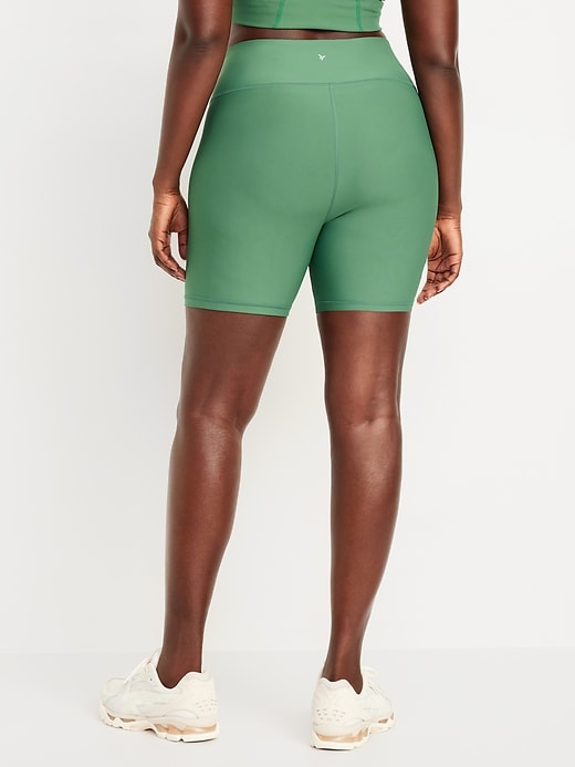 Image number 5 showing, High-Waisted PowerSoft Biker Shorts -- 6-inch inseam