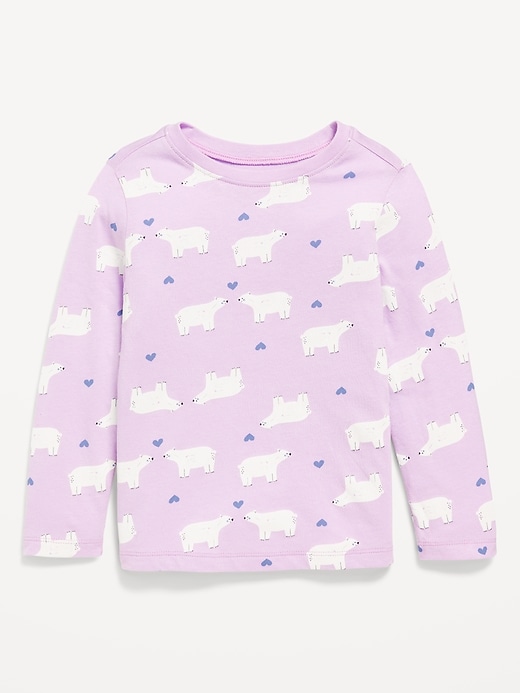 View large product image 1 of 1. Printed Long-Sleeve T-Shirt for Toddler Girls