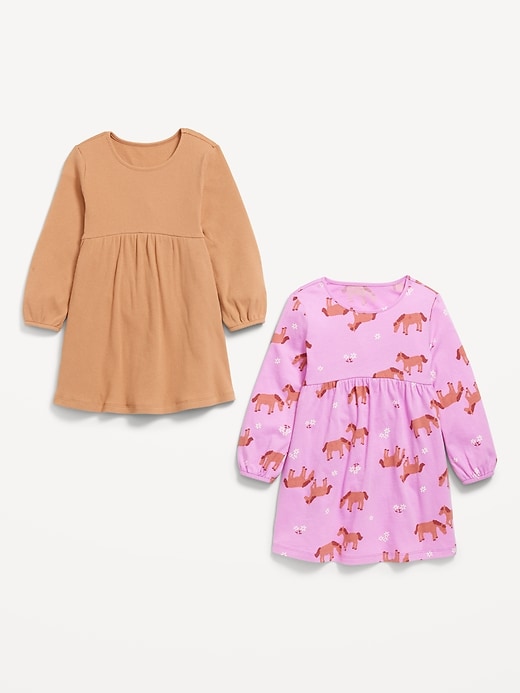 View large product image 2 of 2. Long-Sleeve Dress 2-Pack for Toddler Girls