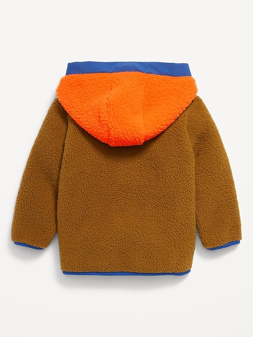 View large product image 2 of 2. Snap-Front Sherpa Jacket for Toddler Boys