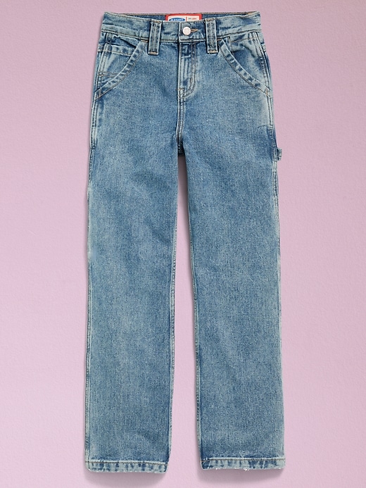 Image number 4 showing, '94 High-Waisted Carpenter Jeans for Girls