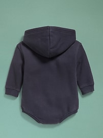 View large product image 3 of 3. '94 Hooded Logo-Graphic Half-Zip One-Piece Romper for Baby