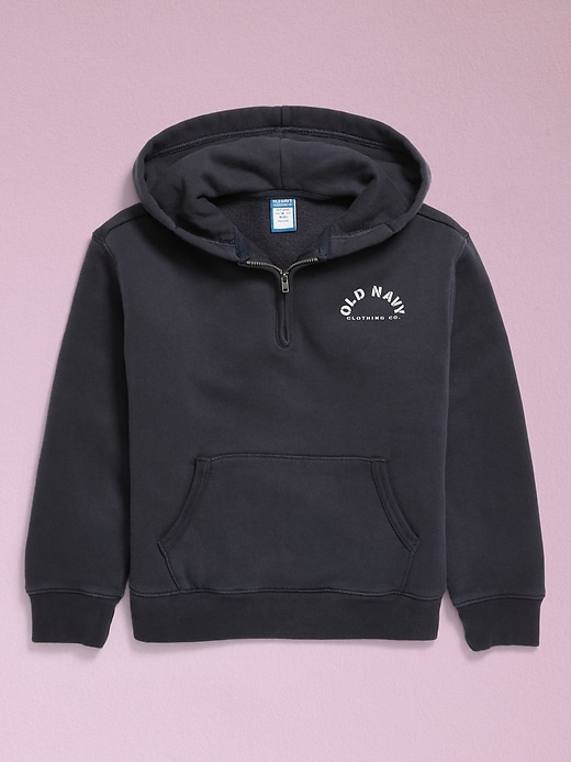 Image number 5 showing, '94 Gender-Neutral Half-Zip Logo-Graphic Hoodie for Kids