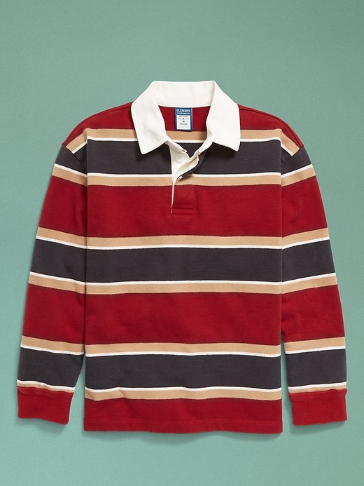 Image number 4 showing, '94 Long-Sleeve Rugby Stripe Polo Shirt for Boys