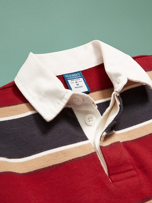 Image number 5 showing, '94 Long-Sleeve Rugby Stripe Polo Shirt for Boys