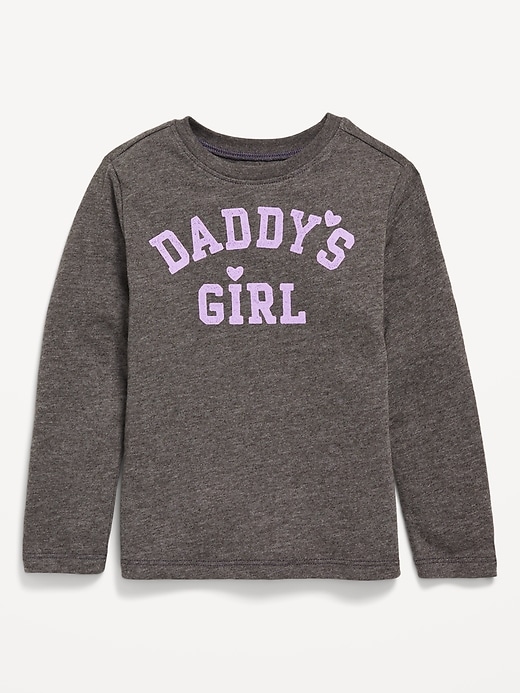 View large product image 1 of 2. Long-Sleeve Graphic T-Shirt for Toddler Girls