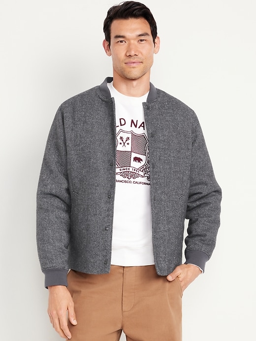 Image number 1 showing, Tweed Bomber Jacket