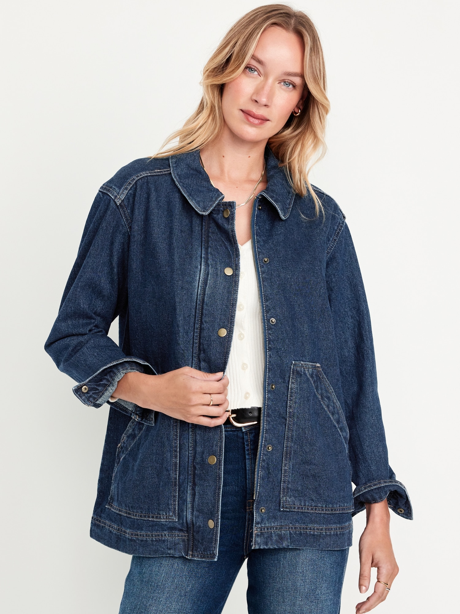 Relaxed Jean Barn Jacket Old Navy