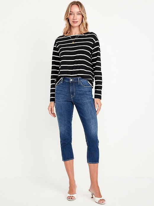 Image number 1 showing, Mid-Rise Wow Capri Jeans