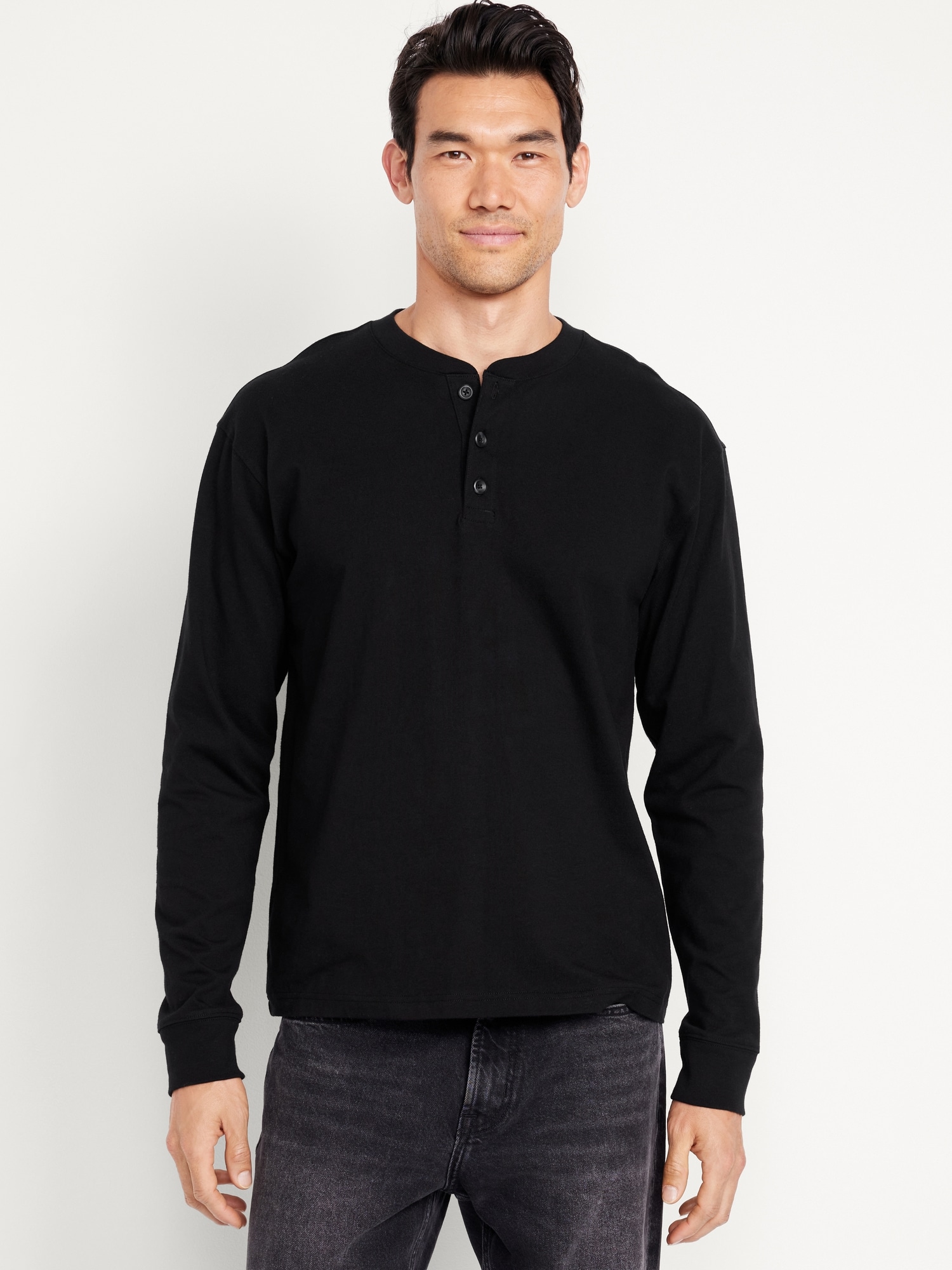 Heavyweight Henley T-hirt