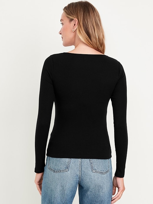 Image number 2 showing, Twist-Front Ribbed Top