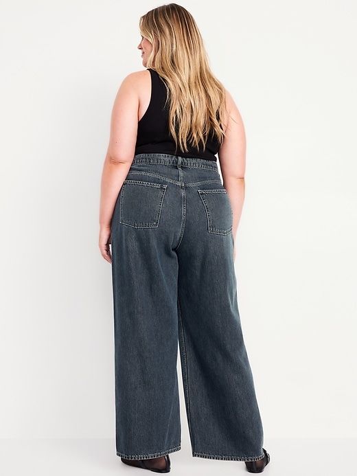 Image number 7 showing, High-Waisted Baggy Wide-Leg Jeans