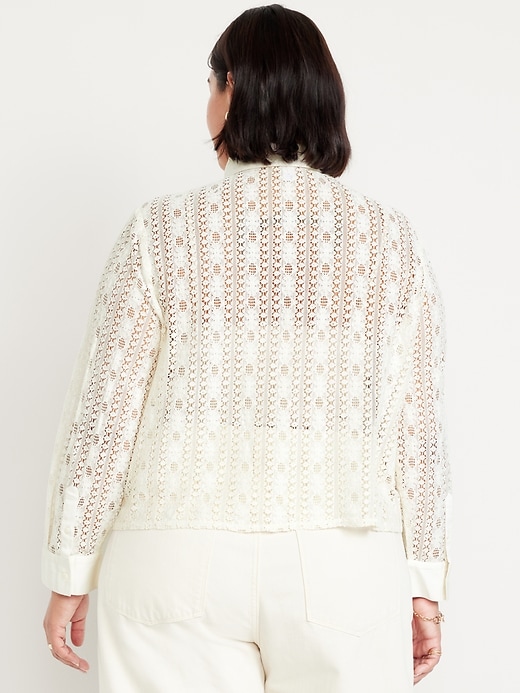 Image number 8 showing, Lace Button-Down Shirt