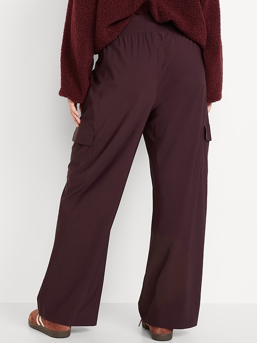 Image number 5 showing, High-Waisted SleekTech Wide-Leg Cargo Pants