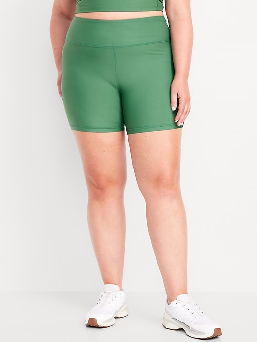 Image number 6 showing, High-Waisted PowerSoft Biker Shorts -- 6-inch inseam