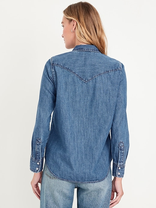 Image number 2 showing, Classic Button-Down Jean Shirt