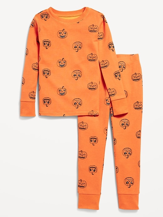 View large product image 1 of 2. Gender-Neutral Graphic Snug-Fit Pajama Set for Kids