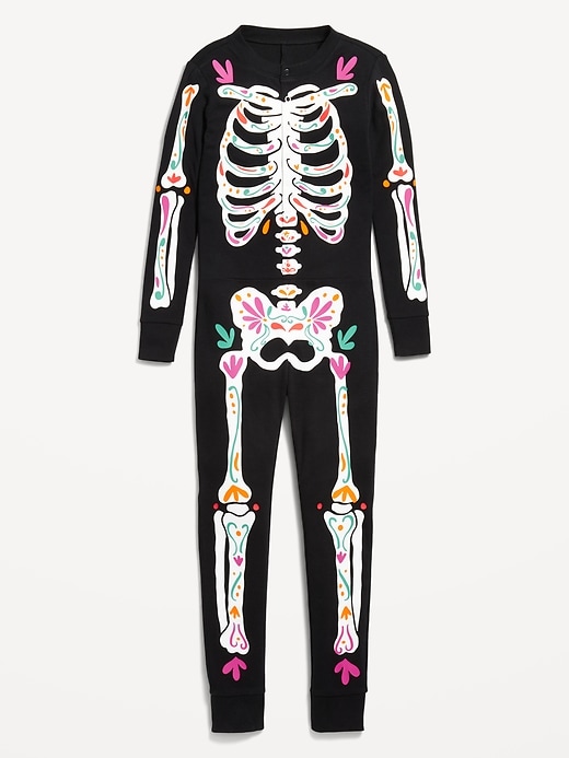 View large product image 1 of 2. Printed Gender-Neutral Snug-Fit Pajama One-Piece for Kids