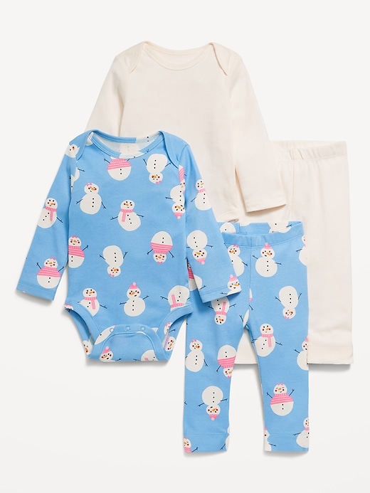 View large product image 1 of 3. Bodysuit and Leggings 4-Pack for Baby