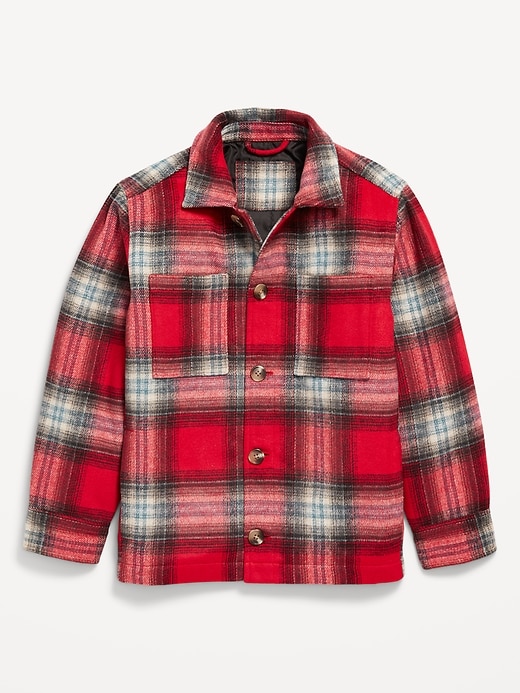 View large product image 2 of 3. Plaid Shacket for Boys