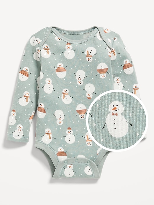 View large product image 1 of 1. Unisex Long-Sleeve Printed Bodysuit for Baby