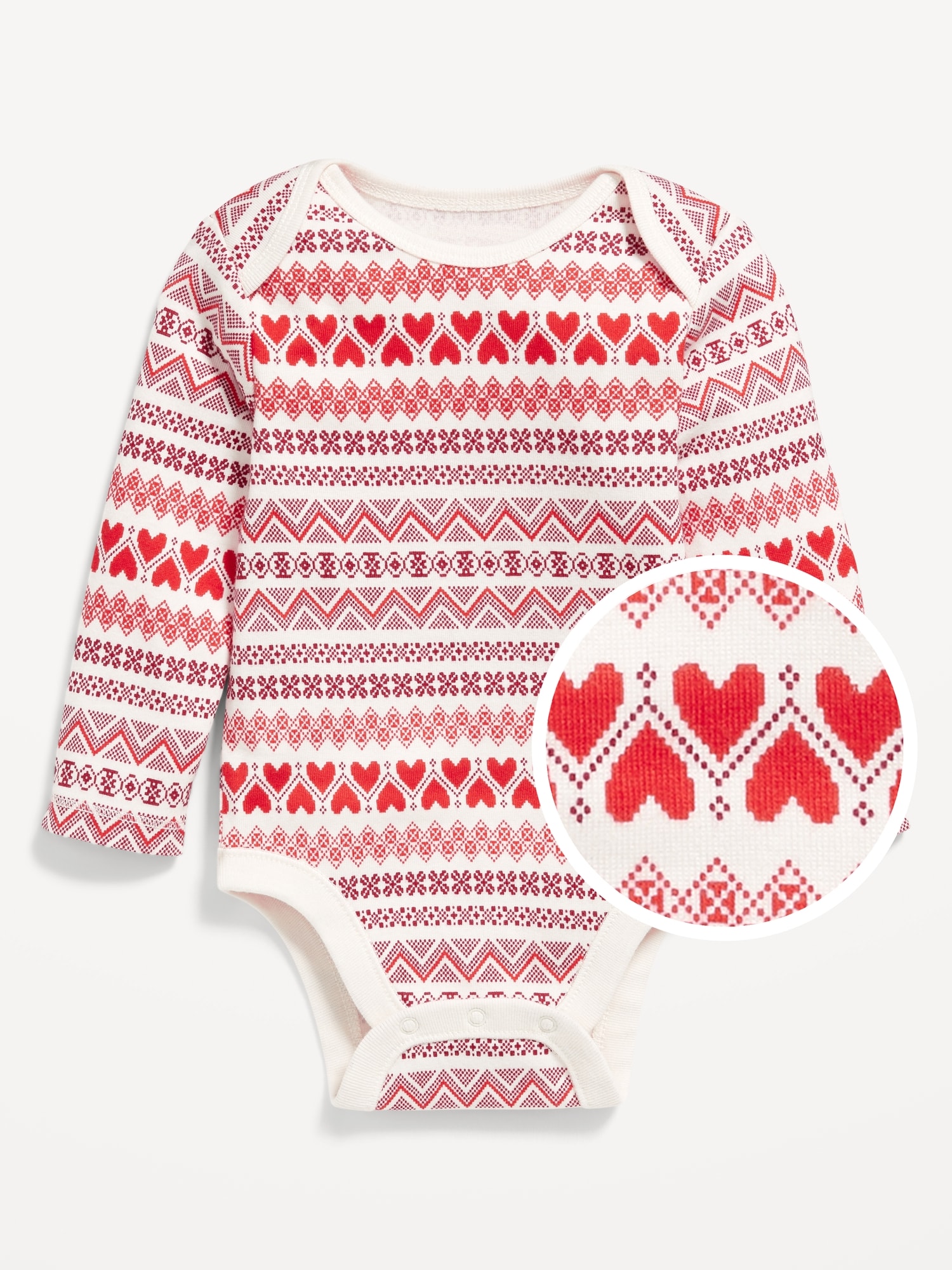 Unisex Long-Sleeve Printed Bodysuit for Baby