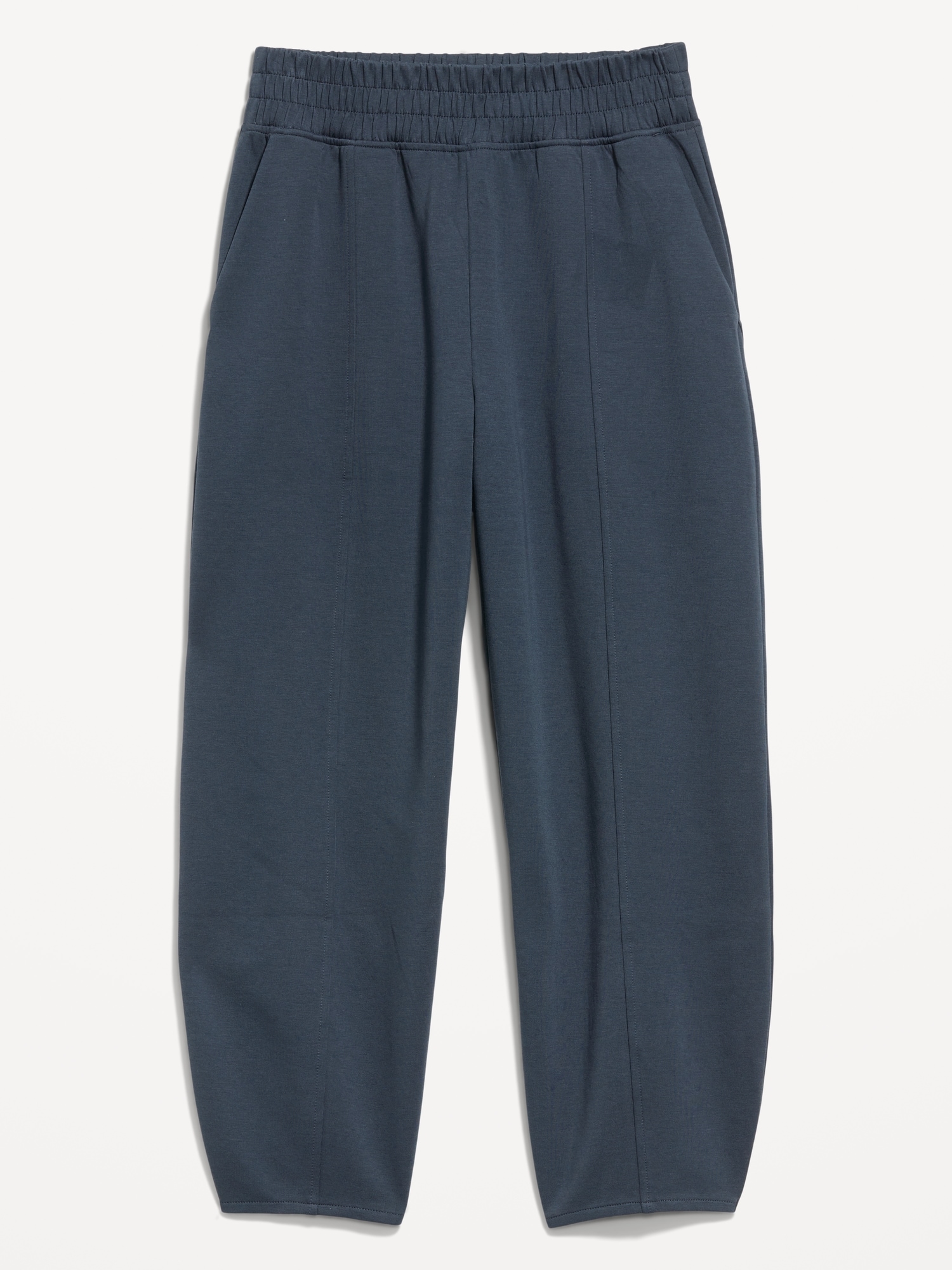 High-Waisted Dynamic Fleece Barrel-Leg Pants