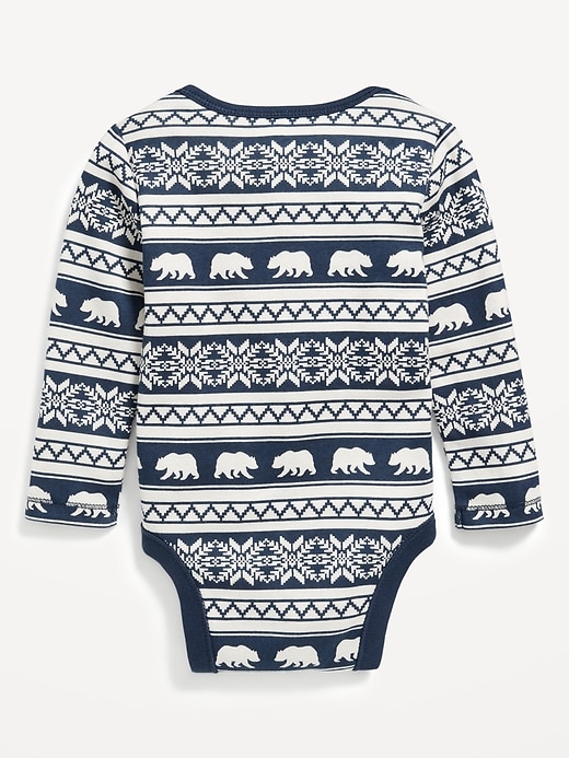 View large product image 2 of 2. Unisex Long-Sleeve Printed Bodysuit for Baby