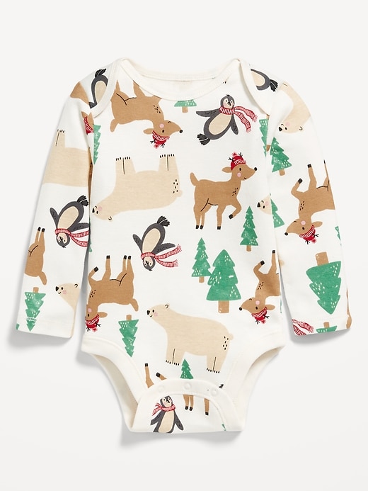 View large product image 1 of 2. Unisex Long-Sleeve Printed Bodysuit for Baby