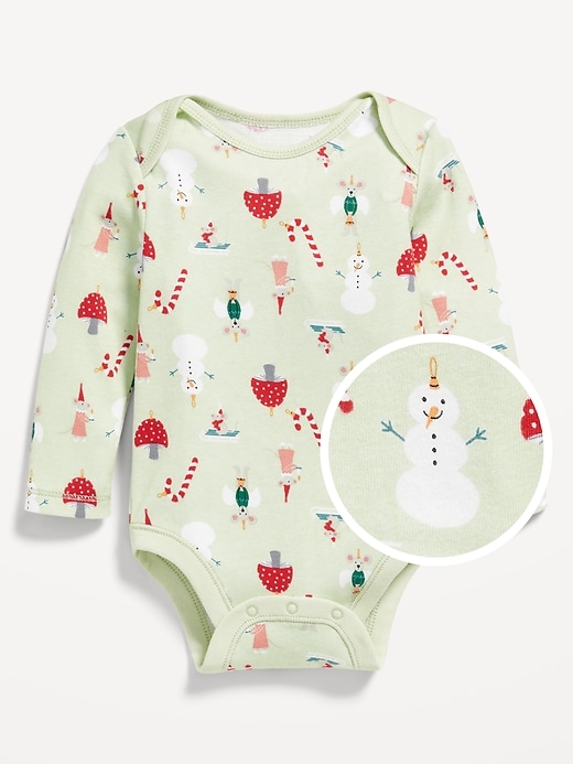 View large product image 1 of 1. Unisex Long-Sleeve Printed Bodysuit for Baby