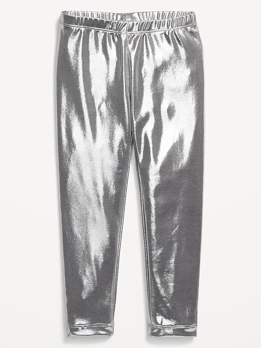 View large product image 2 of 2. Full-Length Shiny Leggings for Toddler Girls