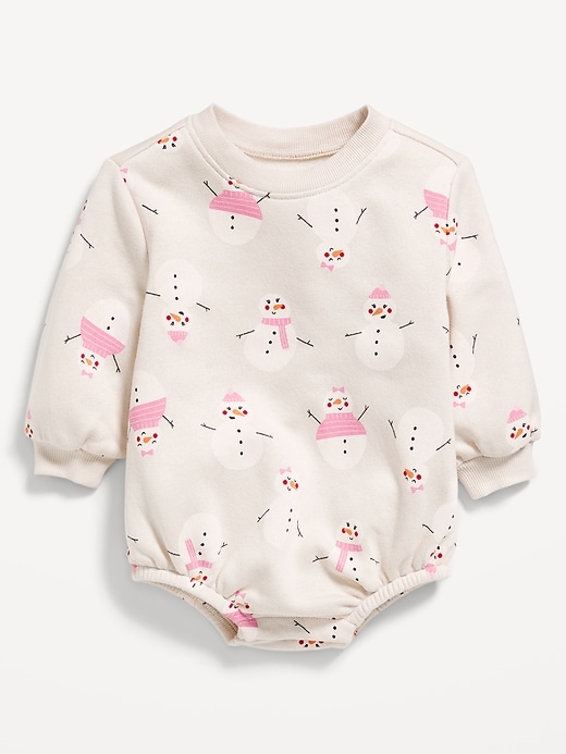 View large product image 1 of 2. Printed Long-Sleeve One-Piece Romper for Baby