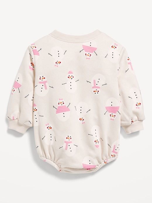 View large product image 2 of 2. Printed Long-Sleeve One-Piece Romper for Baby