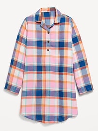 View large product image 4 of 4. Collared Flannel Nightgown for Girls