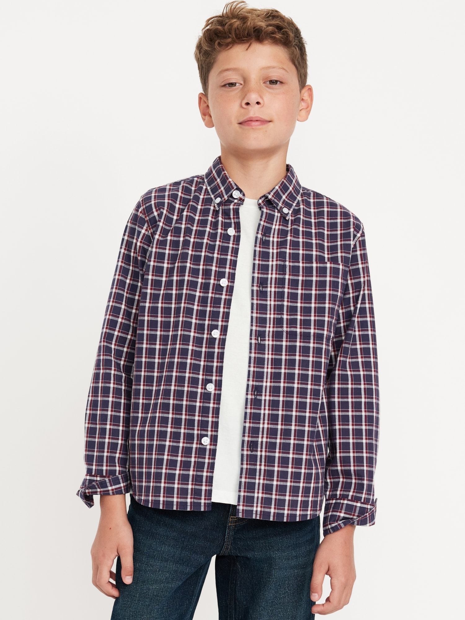 Long-Sleeve Poplin Shirt for Boys