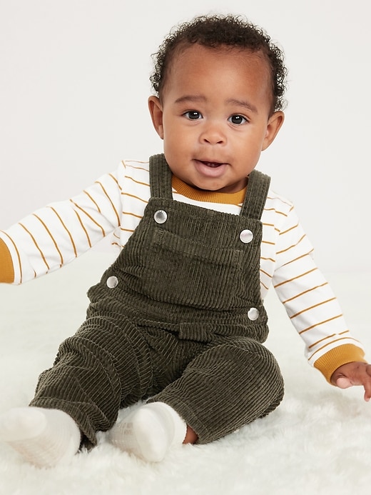 View large product image 1 of 4. Long-Sleeve T-Shirt and Corduroy Overalls Set for Baby