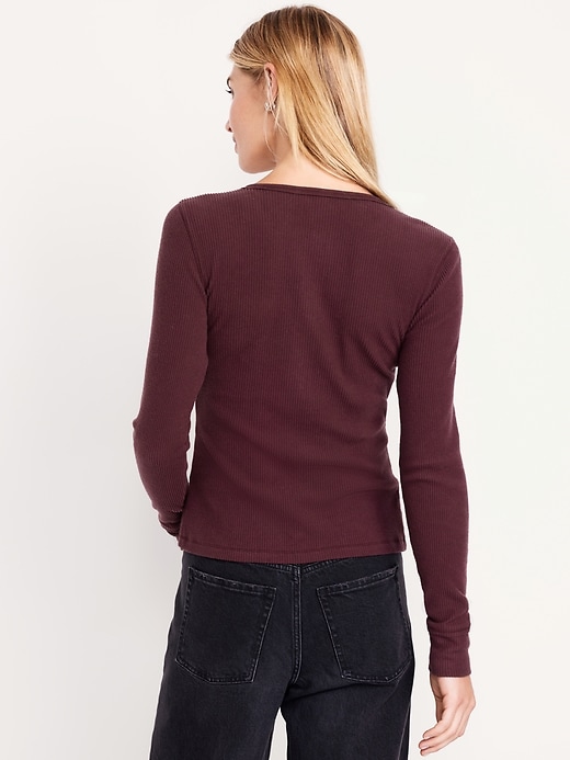 Image number 2 showing, Fitted Plush Henley T-Shirt