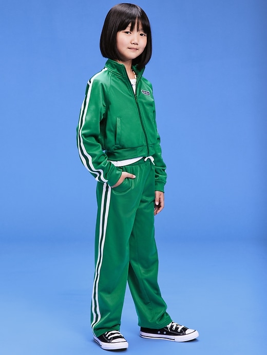 Image number 1 showing, '94 High-Waisted Track Pants for Girls