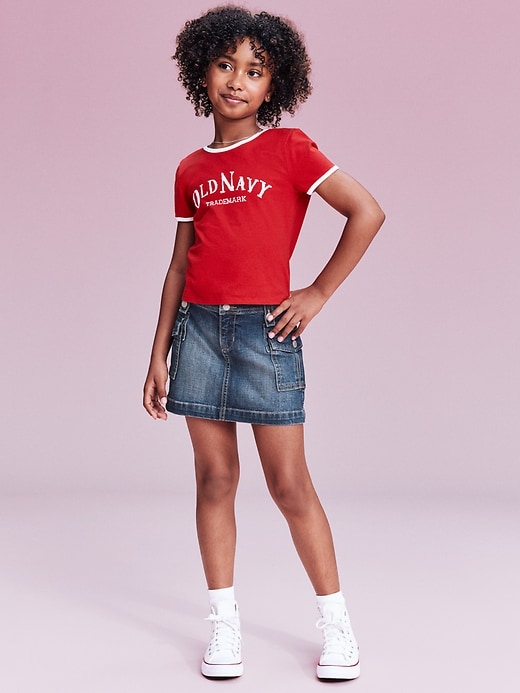 Image number 1 showing, '94 Cargo Jean Skirt for Girls