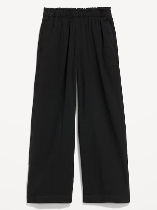 Image number 4 showing, High-Waisted Crinkle Gauze Ankle Pants