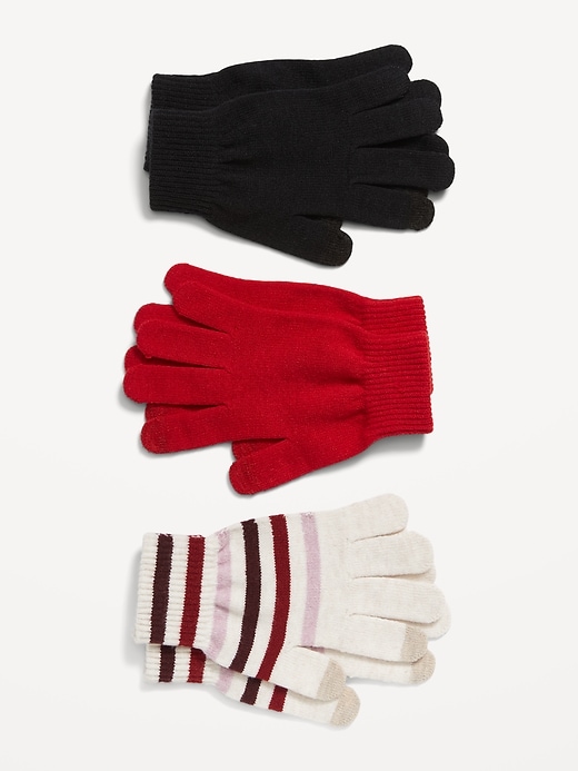 View large product image 1 of 1. 3-Pack Text-Friendly Gloves for Women