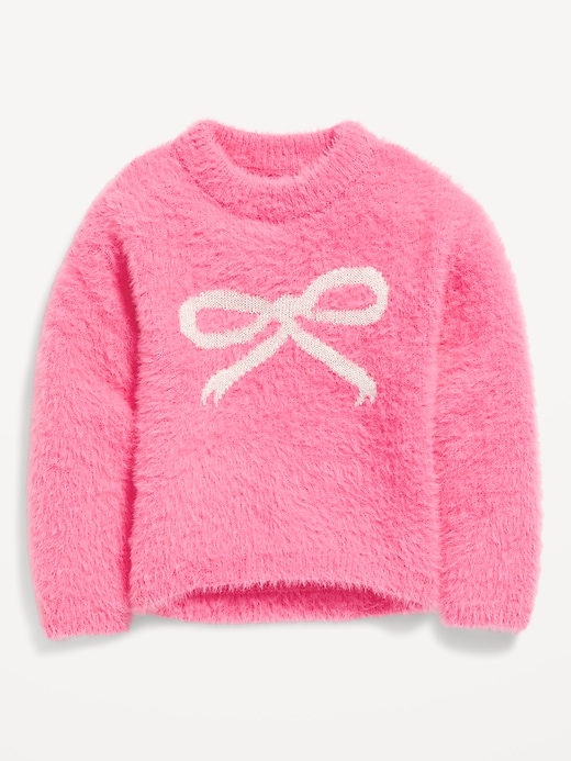 View large product image 1 of 2. Cozy Long-Sleeve Graphic Sweater for Toddler Girls