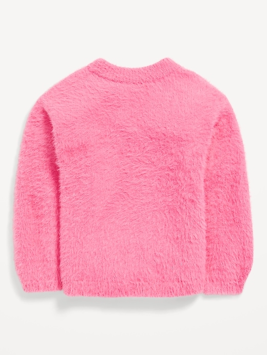 View large product image 2 of 2. Cozy Long-Sleeve Graphic Sweater for Toddler Girls