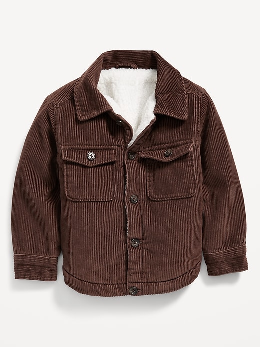 View large product image 2 of 3. Corduroy Sherpa-Lined Shacket for Toddler Boys