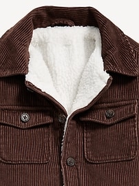 View large product image 3 of 3. Corduroy Sherpa-Lined Shacket for Toddler Boys