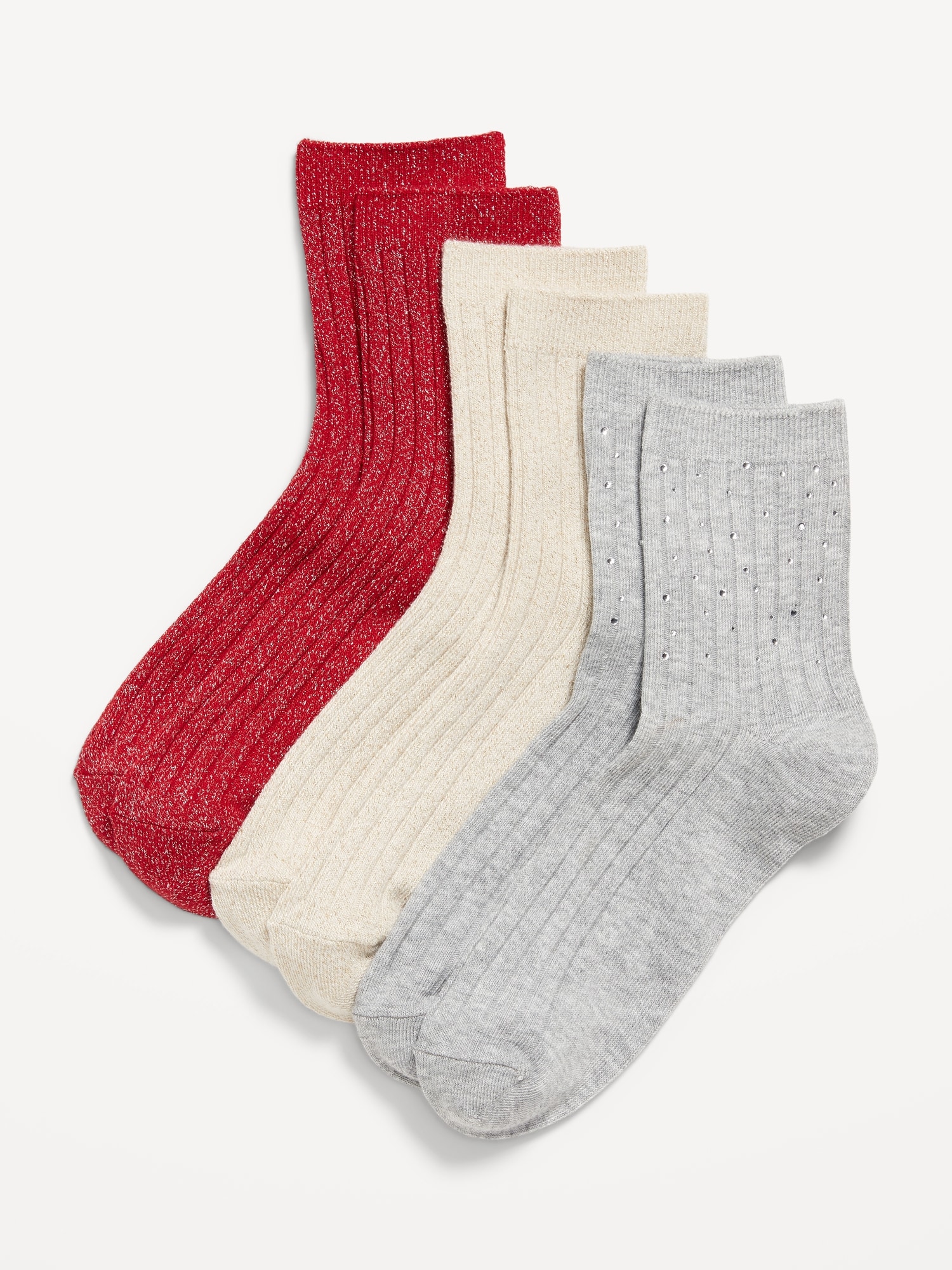 Crew Socks 3-Pack for Women | Old Navy